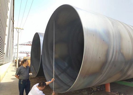 Đường ống thép hàn vòng xoắn ốc chìm cho giàn giáo ASTM A252/A53 Phạm vi đường kính rộng tiêu chuẩn