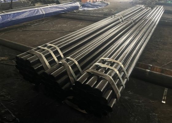 GB/T8162 Tiêu chuẩn ống thép liền mạch với sơn màu đen và ± 10% dung sai quy trình sản xuất cán nóng