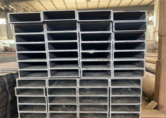 S235JR Thép rỗng 15-000mm OD Đen hình chữ nhật